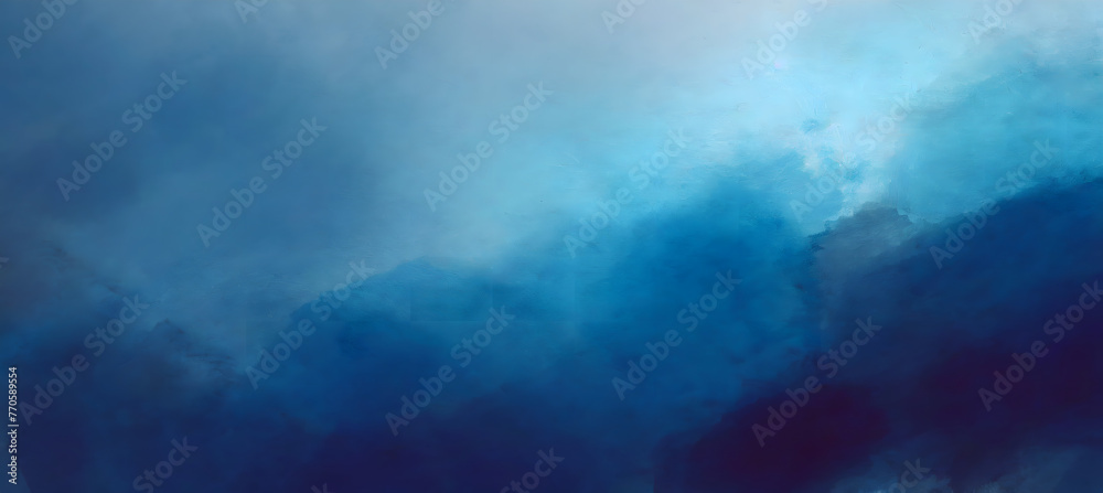 Abstract watercolor paint background dark blue color grunge texture for background, banner. Generative AI.