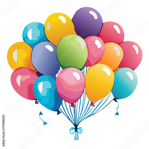 balloons illustration isolated on white