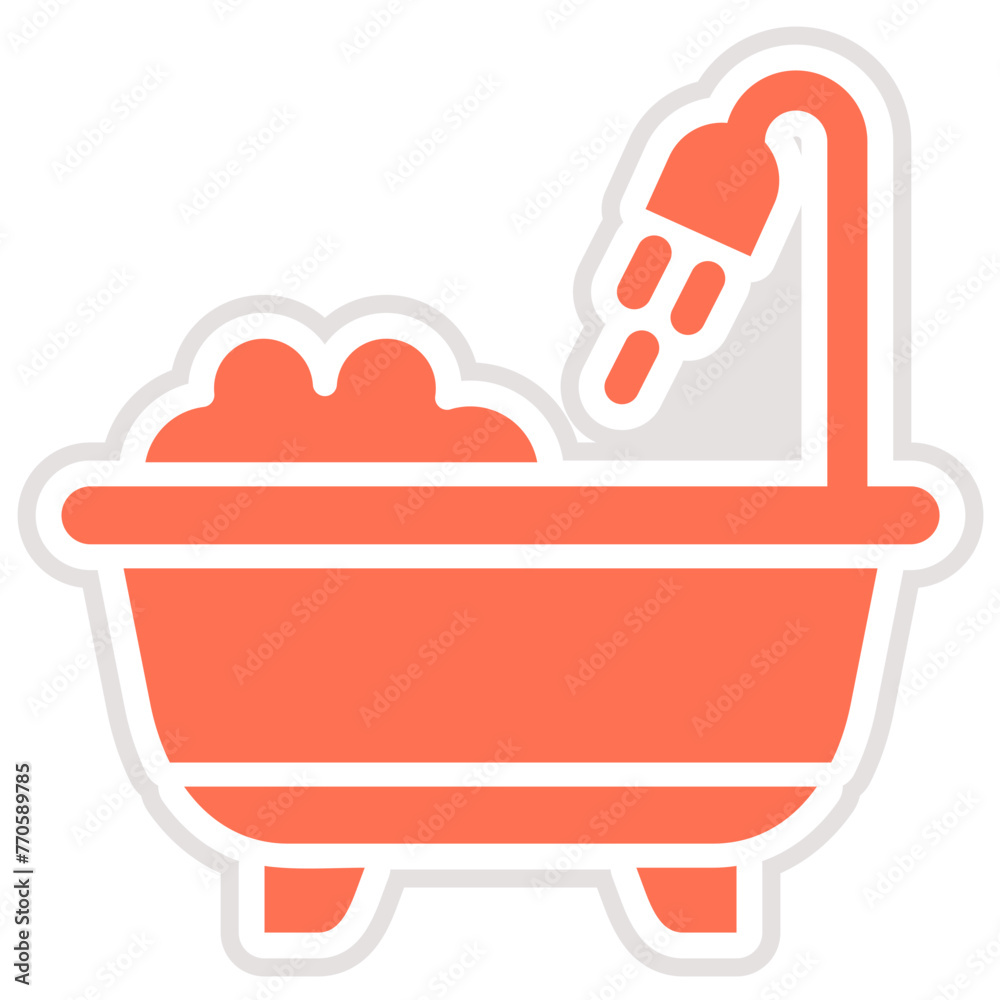 Bathtub Vector Icon Design Illustration Bathtub Vector Icon Design Illustration