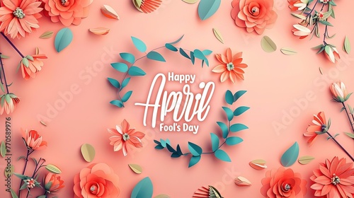 April Fool's day creative background, April fool's day celebrating, Generative Ai 