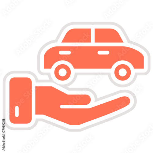 Car insurance Vector Icon Design Illustration