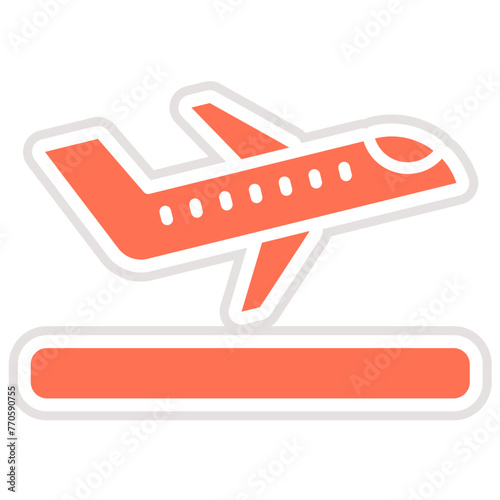 Takeoff Vector Icon Design Illustration