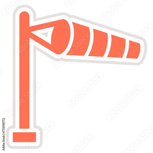 Windsock Vector Icon Design Illustration