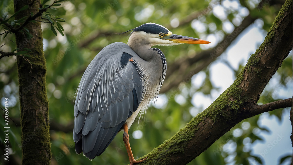 Fototapeta premium Heron_bird nice view