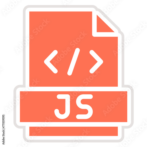 Javascript Vector Icon Design Illustration