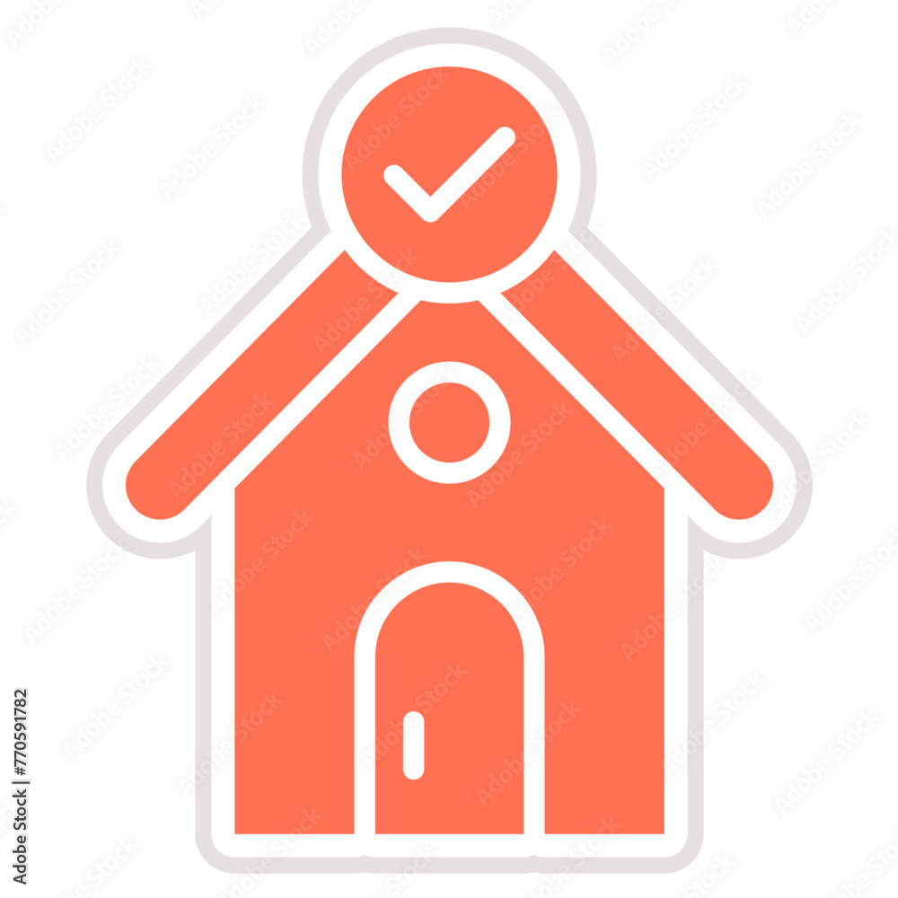 Verified house Vector Icon Design Illustration Verified house Vector Icon Design Illustration