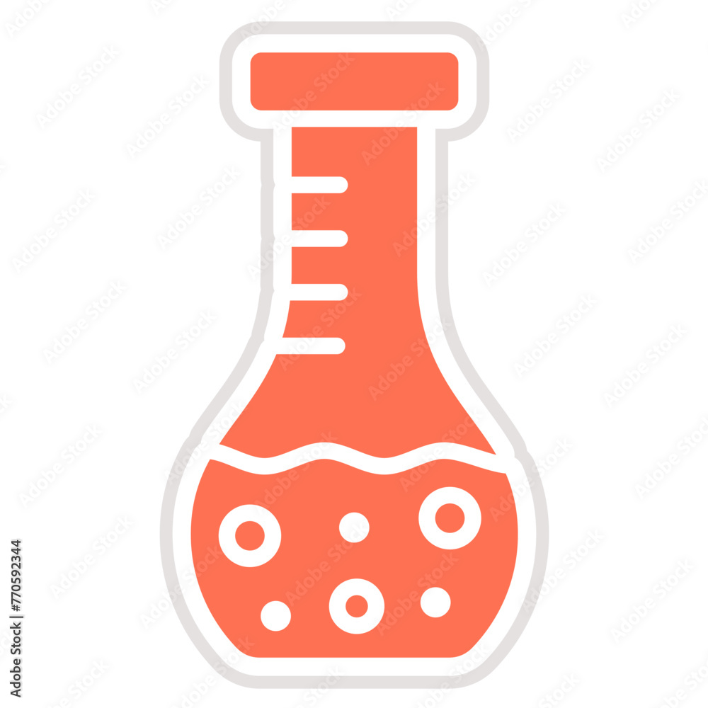 Volumetric flask Vector Icon Design Illustration Volumetric flask Vector Icon Design Illustration