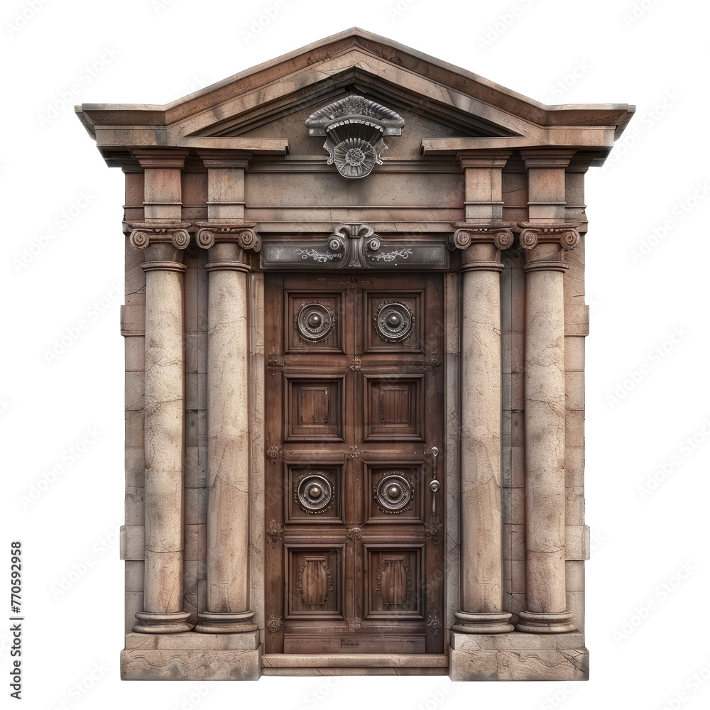 Obraz premium antique wooden door