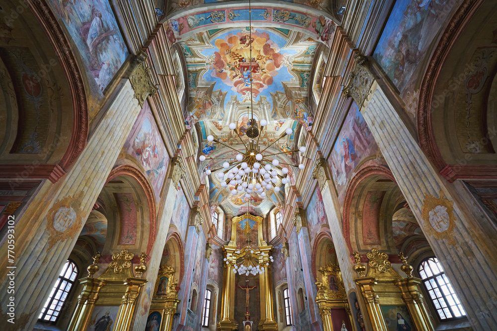 Interior of the Co-Cathedral of the Assumption of the Blessed Virgin and St. Stanislaus in Mogilev