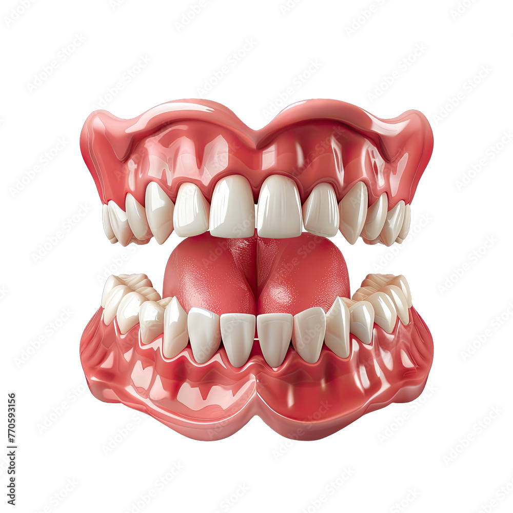 Obraz premium false teeth Isolated on white