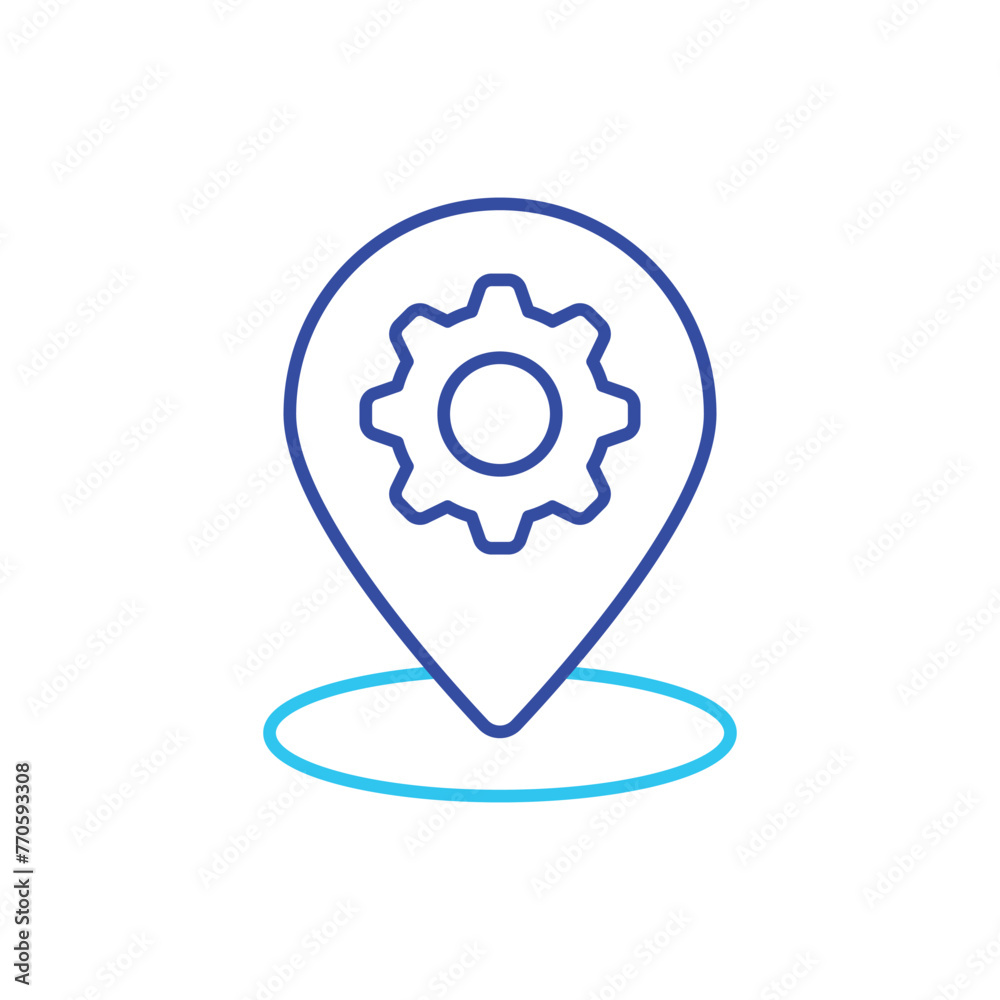 Blue Line Seo Location vector icon Blue Line Seo Location vector icon