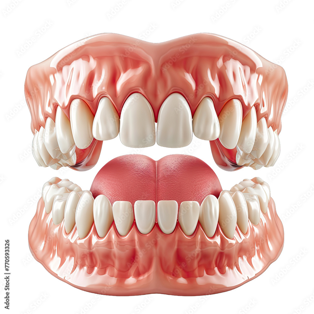 Obraz premium false teeth Isolated on white