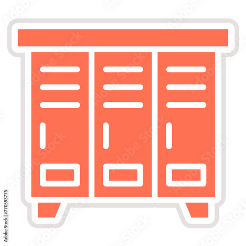 Locker Vector Icon Design Illustration