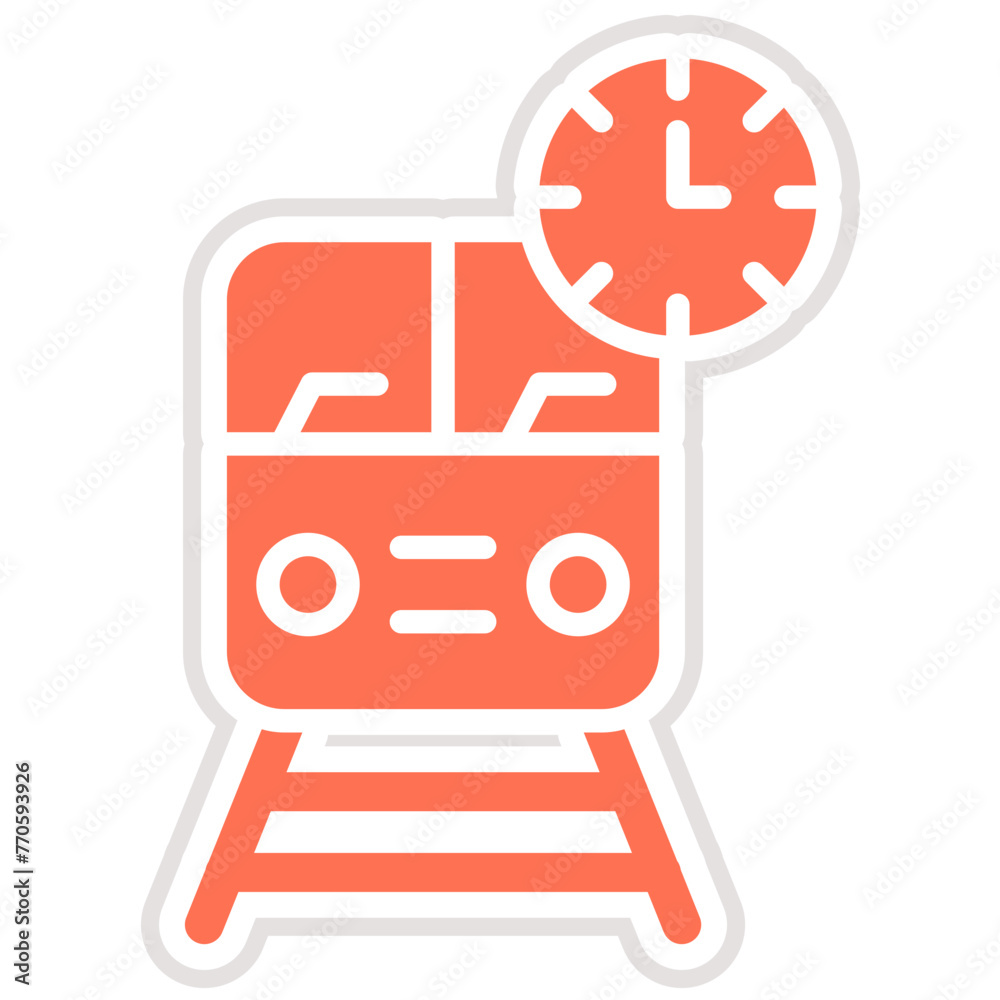 Train time Vector Icon Design Illustration Train time Vector Icon Design Illustration