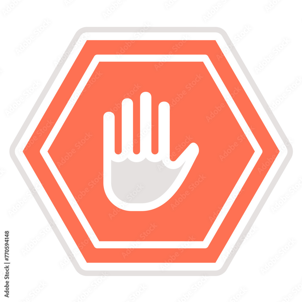 Obraz premium Ad Block Vector Icon Design Illustration