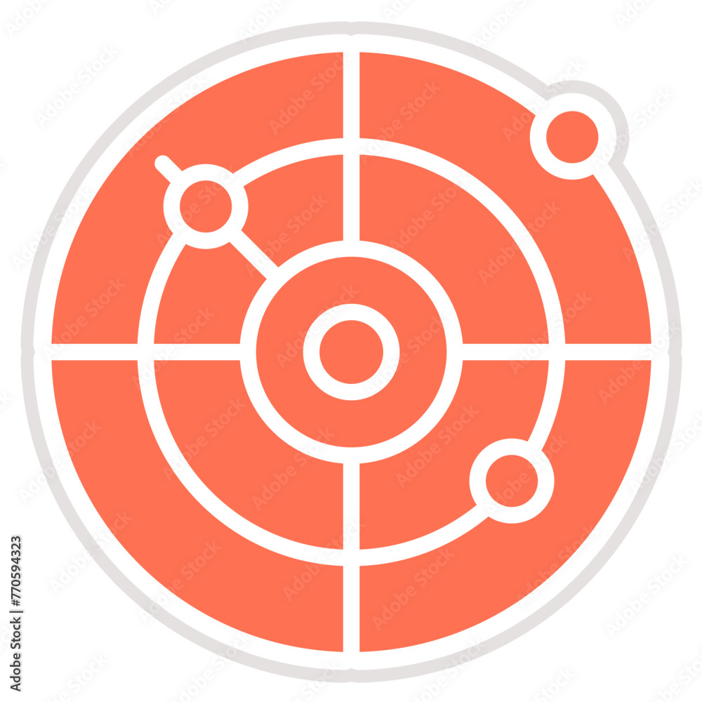 Radar Vector Icon Design Illustration Radar Vector Icon Design Illustration