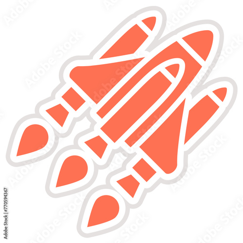 Space shuttle Vector Icon Design Illustration