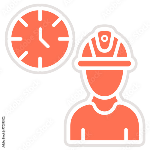 Working hours Vector Icon Design Illustration