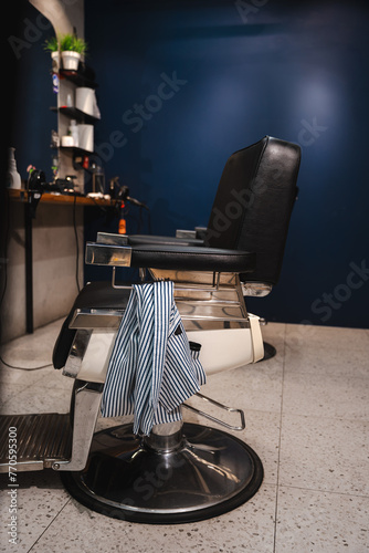 Workplace in a barbershop with chairs and a mirror © Nikita