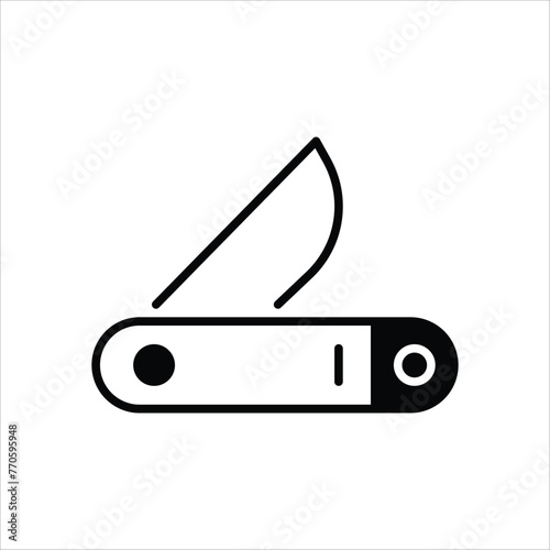 Pocket Knife icon editable stock vector