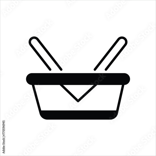 Picnic Basket icon editable stock vector