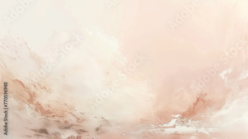 A light pink background with a white cloud in the sky