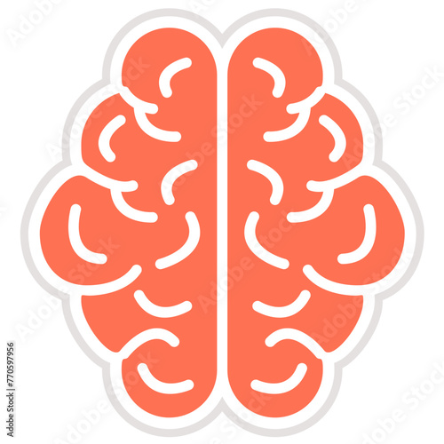 Human brain Vector Icon Design Illustration