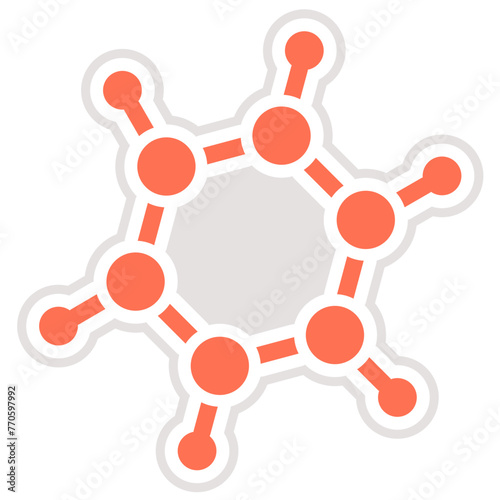 Bio molecules Vector Icon Design Illustration