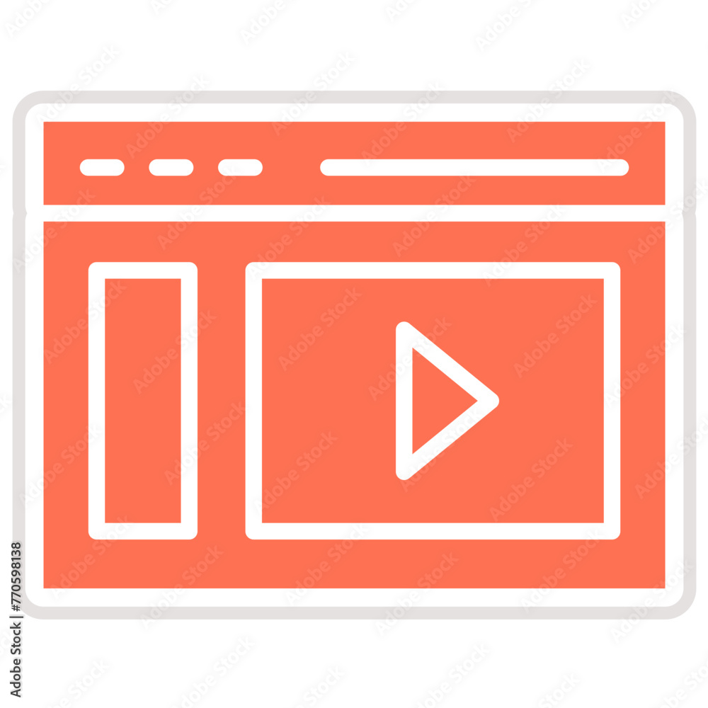 Web browser Vector Icon Design Illustration