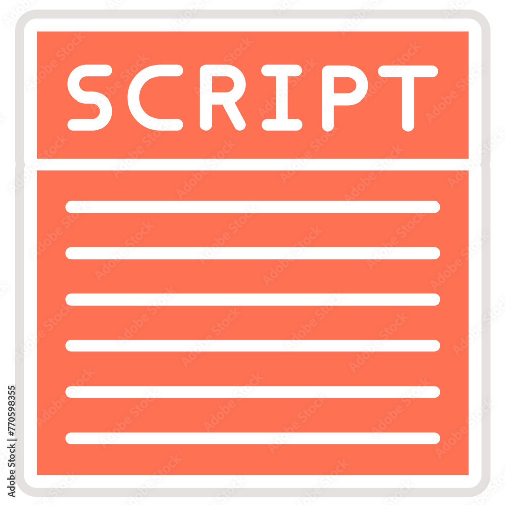 Script Vector Icon Design Illustration Script Vector Icon Design Illustration