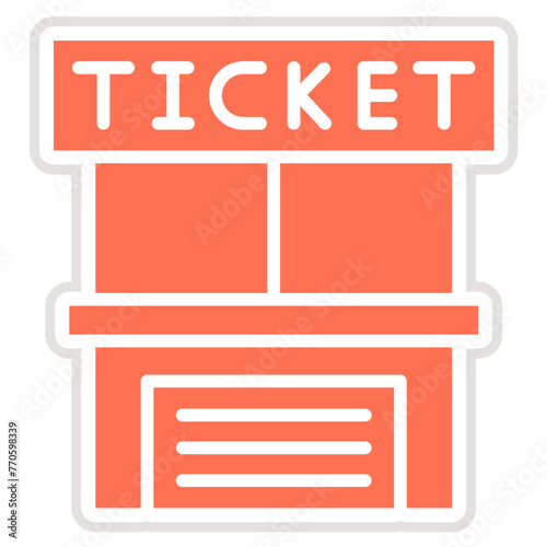 Ticket office Vector Icon Design Illustration