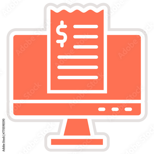 Invoice slip Vector Icon Design Illustration