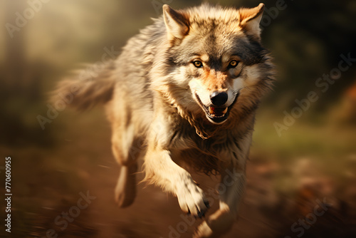 running wolf with motion blurred background  wolf in motion  running wolf motion blurred  wof