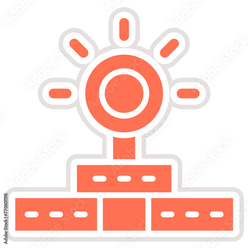 Head Mirror Vector Icon Design Illustration