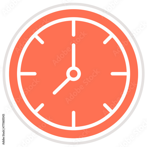 Wall Clock Vector Icon Design Illustration