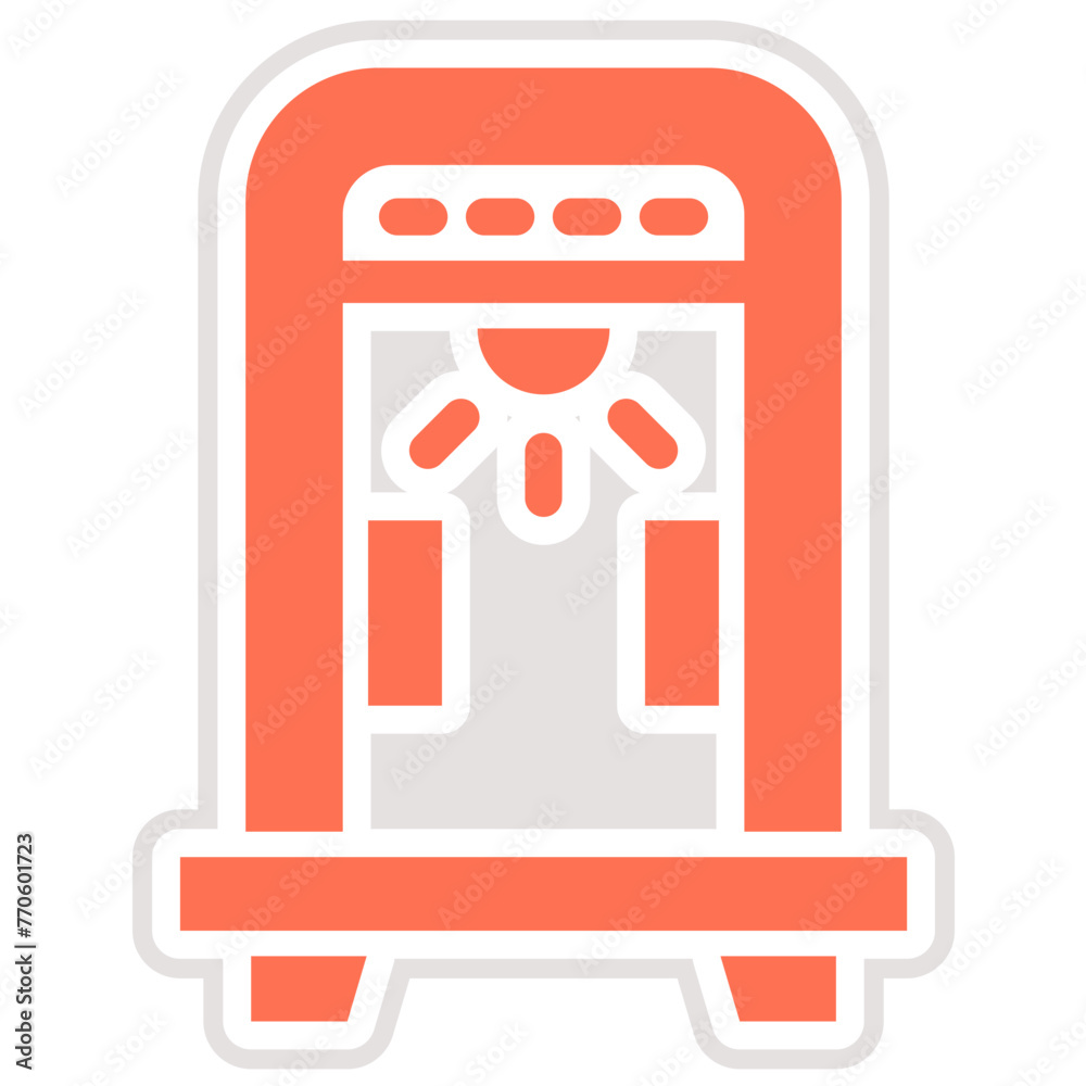 Metal Detector Vector Icon Design Illustration