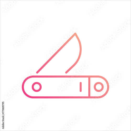 Pocket Knife icon editable stock vector