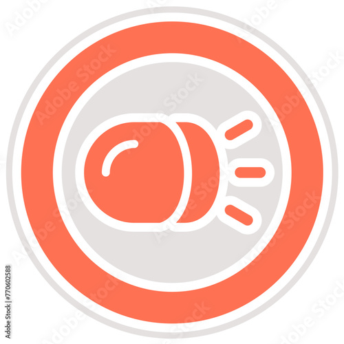 Headlight Vector Icon Design Illustration