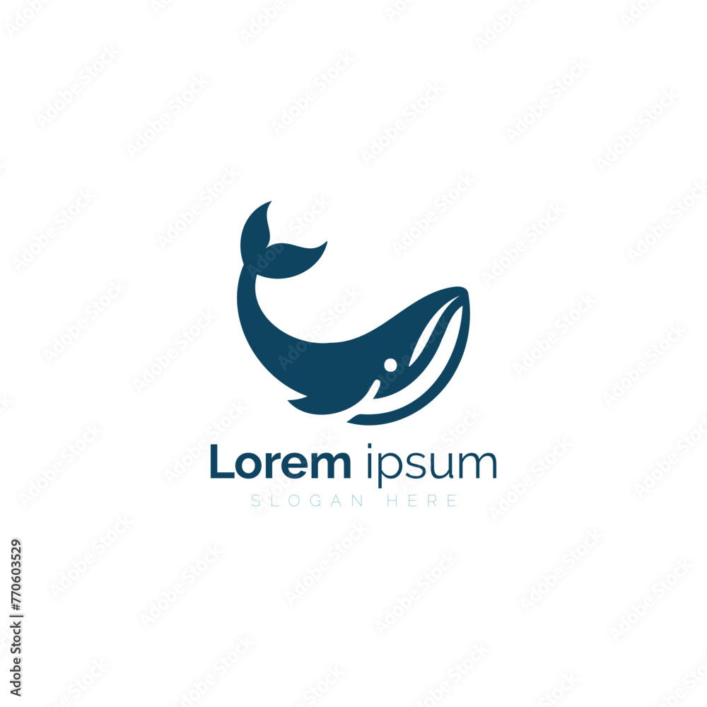Stylized Whale Tail Logo Design for a Modern Brand Identity