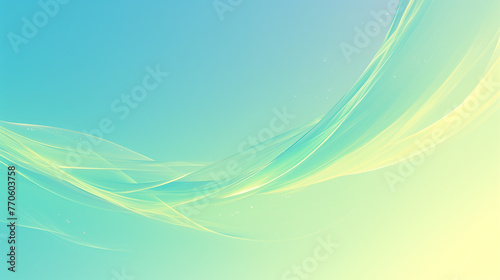 abstract background with smooth waves in picturesque shades of green and blue