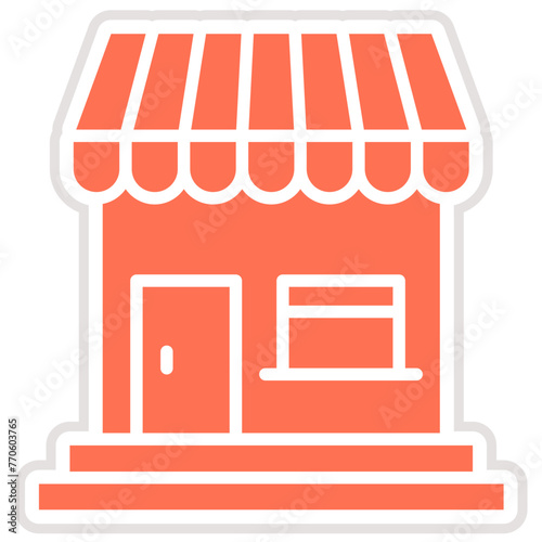 Coffee Shop Vector Icon Design Illustration