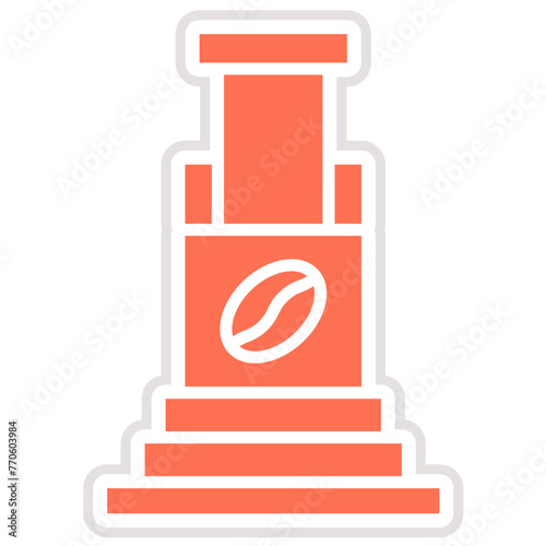 Aeropress Vector Icon Design Illustration
