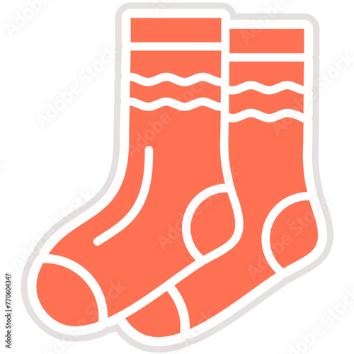 Sock Vector Icon Design Illustration