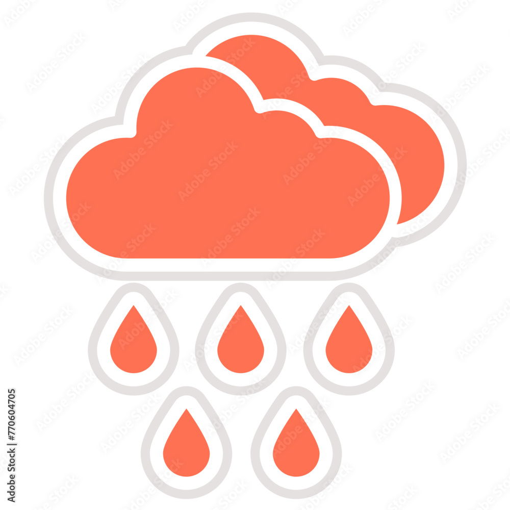 Rain Vector Icon Design Illustration Rain Vector Icon Design Illustration