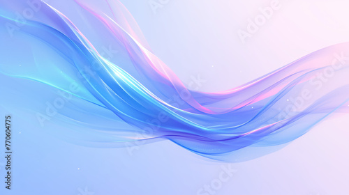 Wallpaper Mural smooth abstract waves in pastel pink and blue shades on a light background Torontodigital.ca