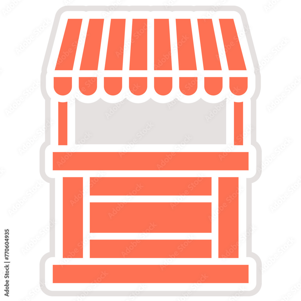 Fototapeta premium Stall Vector Icon Design Illustration