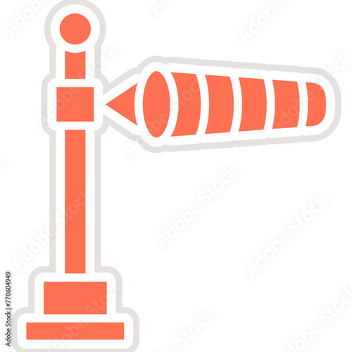 Windsock Vector Icon Design Illustration