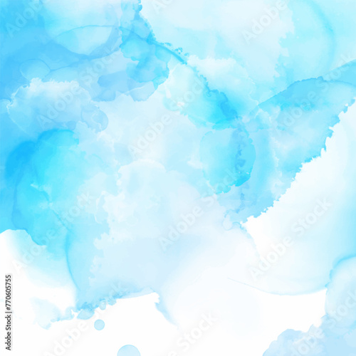 Hand painted blue watercolour background