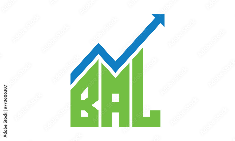BAL financial logo design vector template.