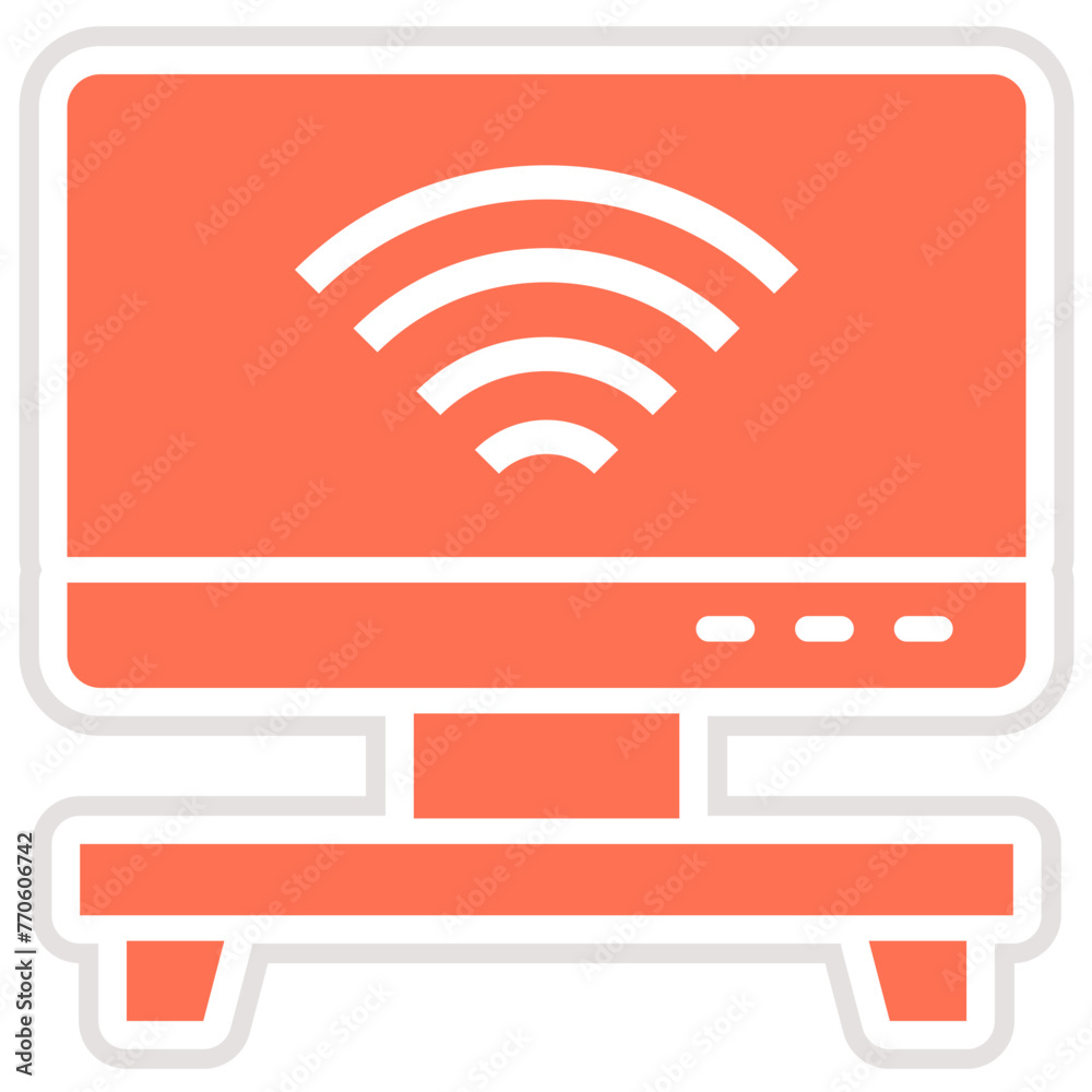 Smart TV Vector Icon Design Illustration Smart TV Vector Icon Design Illustration